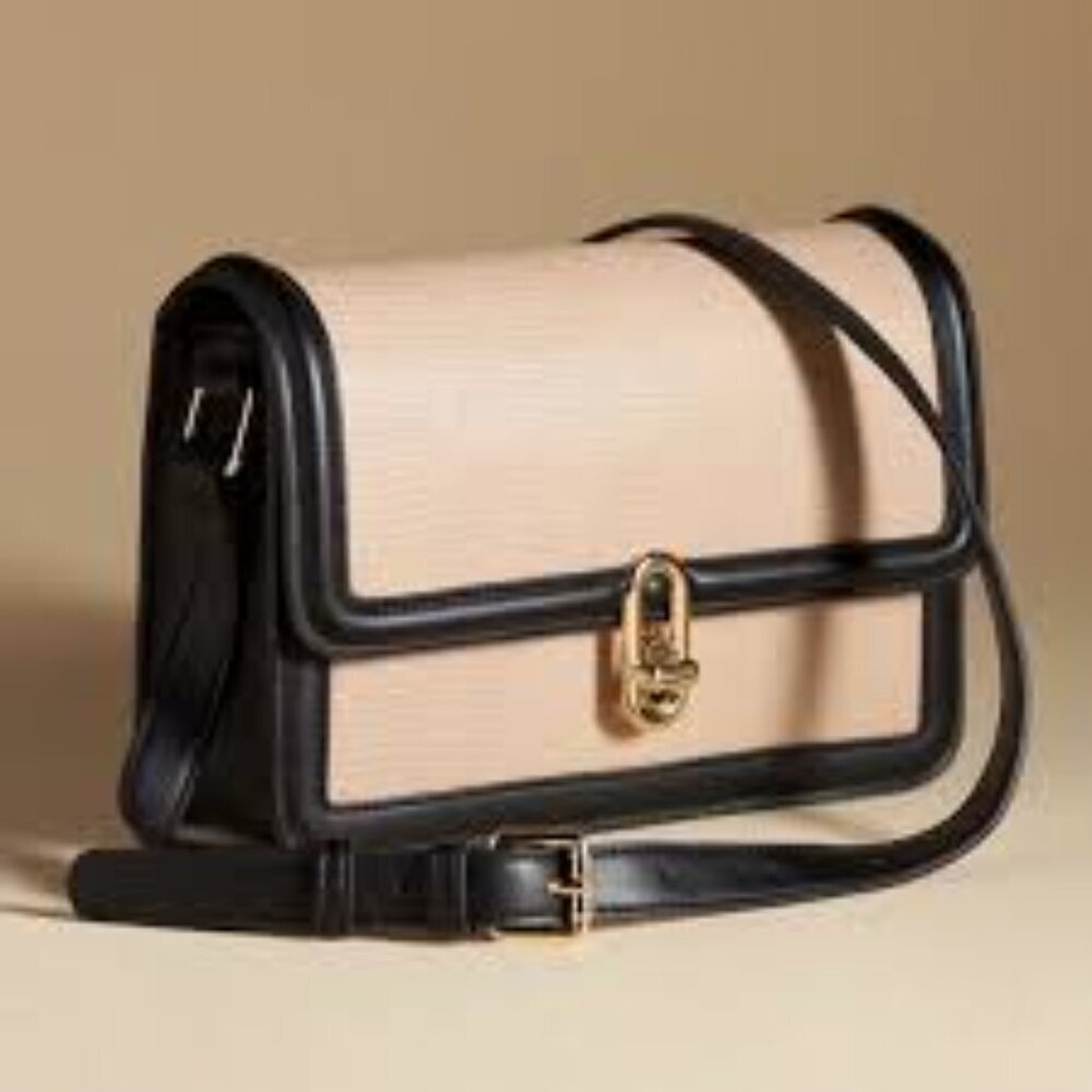NWT- JULES KAE X ANTHROPOLOGIE MIA  BAG BLUSH LIZARD/BLACK - Picture 2 of 9